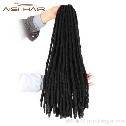 Aisi Hair Dreadlocks Crochet Braids Soft Goddess Faux Locs Crochet Hair Synthetic Braiding Hair Extension For Black Women